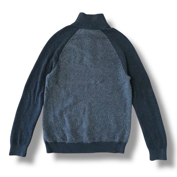Banana Republic Men’s Charcoal & Dark Gray Half Zip Mock Neck Sweater Size L - Picture 5 of 10